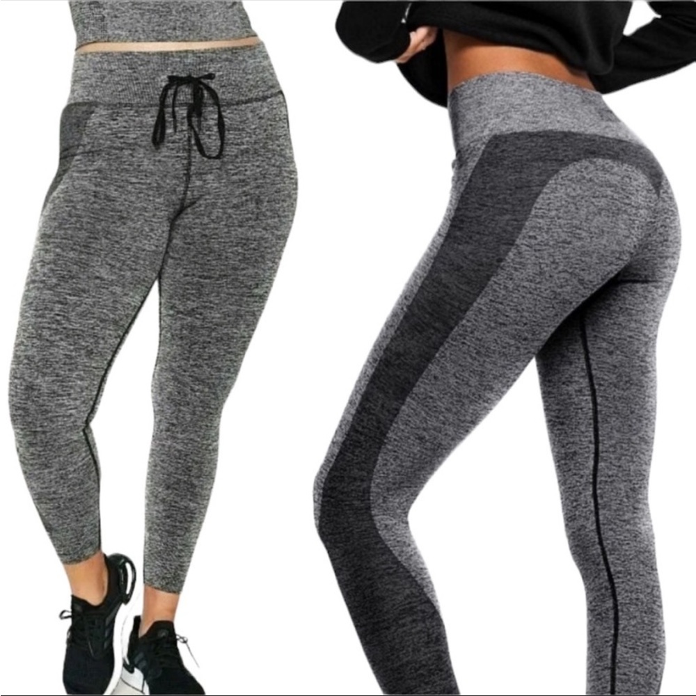 NWT PINK Victoria's Secret Active Seamless Leggings Drawstring Waist